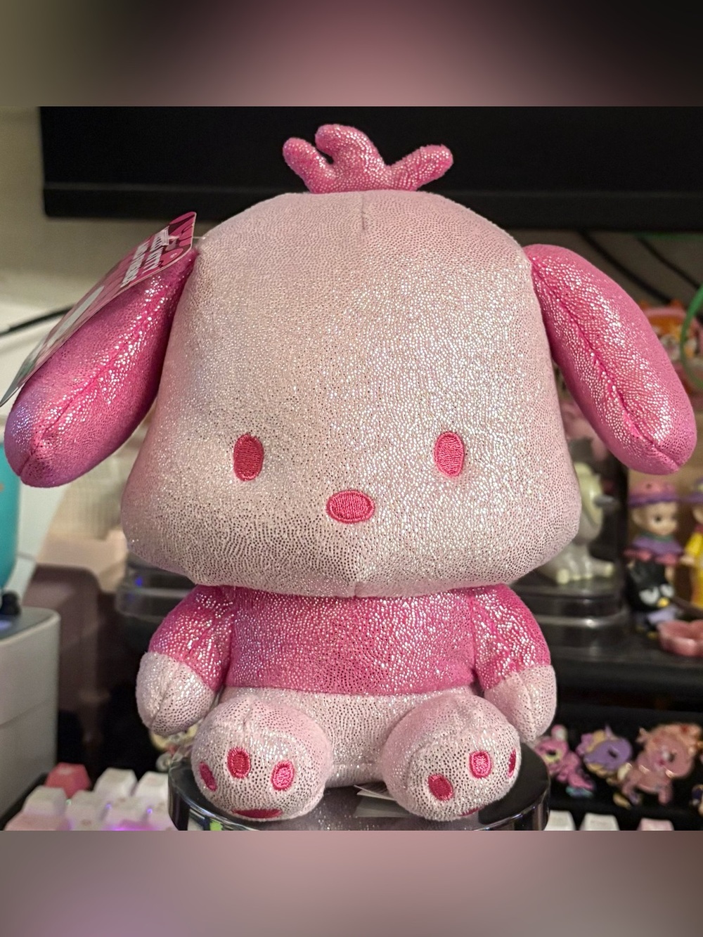 Sanrio Pochacco Glitter Sparkle Shiny 8" Stuffed Plush Animal Toy